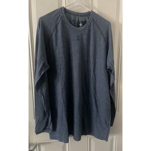 Tyndale Men's FR AR Base Layer 1  Blue Classic Long Sleeve T-Shirt Size XL CAT 1